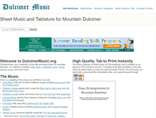 Tablet Screenshot of dulcimermusic.org